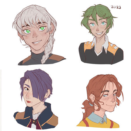 Examples of neck up busts