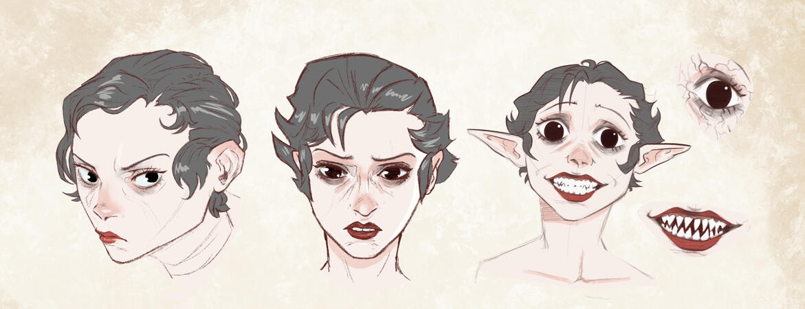 Examples of neck up busts